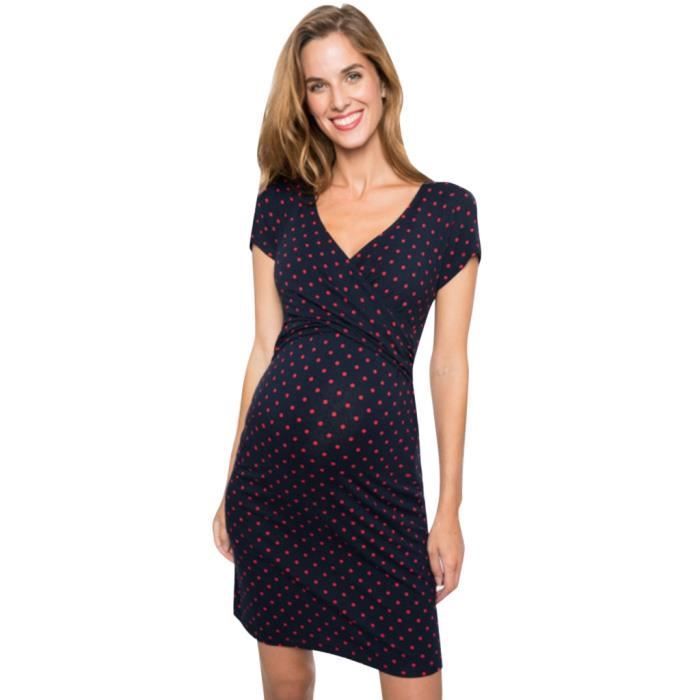 robe rouge maternité