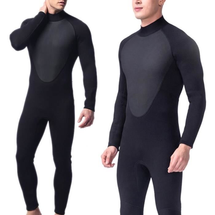 Combinaison néoprène pour homme à couverture intégrale Combinaison de natation à manches longues en néoprène extensible 3 mm