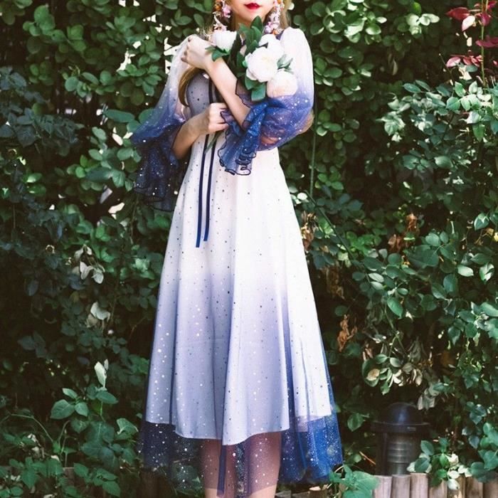 Robe Robe de f e fran aise pour femmes l gante de styliste col