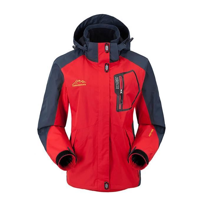SKY Femmes Pluie Ski Ext rieur Plus La Taille Capuche Alpiniste
