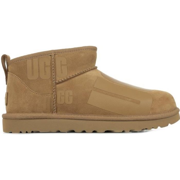 ugg bottines en cuir w classic ultra mini sable