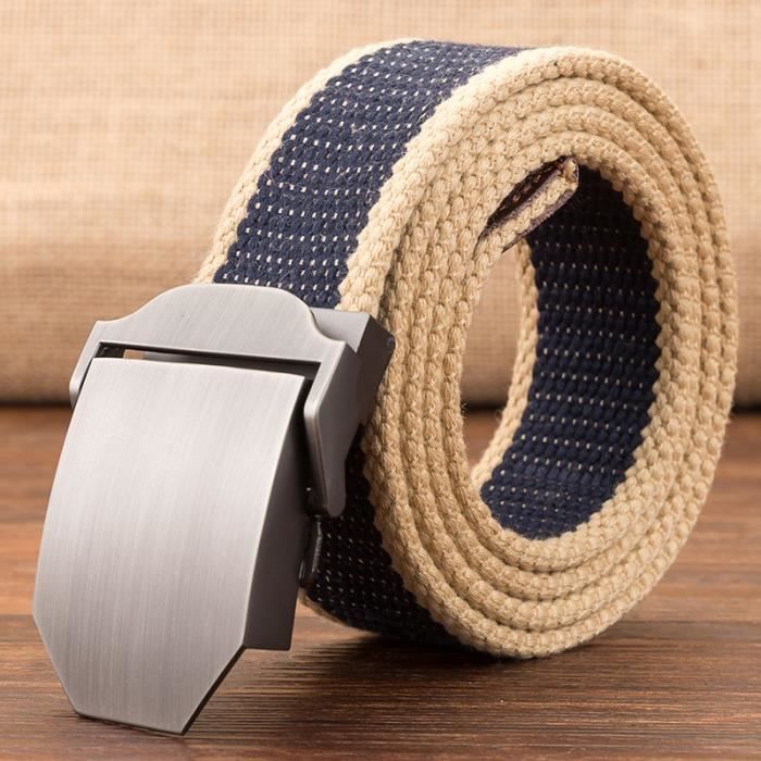 Ceinture Tactique Militaire Extérieure - Toile Avec Boucle Métal, Style Soldat