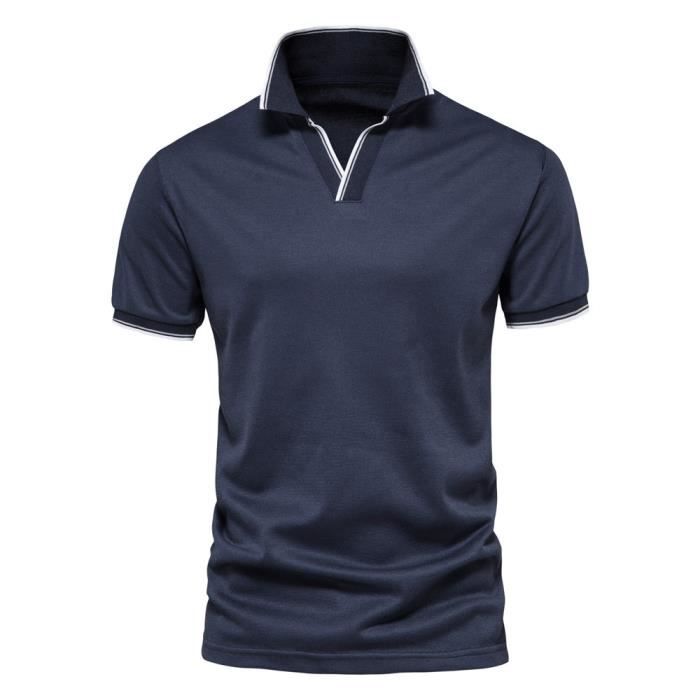 T shirt Homme Col en V KJEHOME Bleu1 Respirant et Confortable Bleu1 Cdiscount Pret a Porter