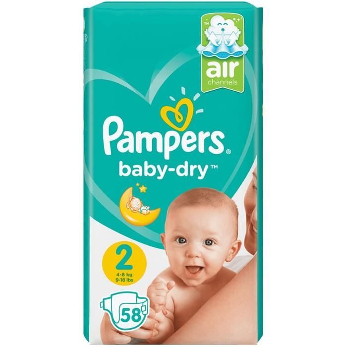 Lot De 5 Pampers Baby Dry Geant Couches Pampers Taille 2 4 8 Kg 58 Couches Achat Vente Couche 3347739587417 Soldes Sur Cdiscount Des Le 20 Janvier Cdiscount