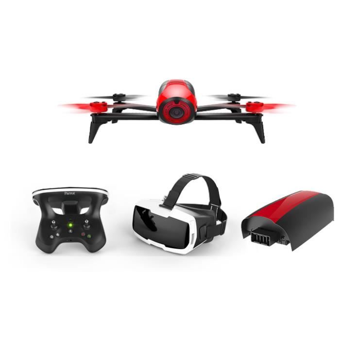 Drone Parrot Bebop 2 Rouge Pack Fpv Skycontroller 2 Cockpitglasses Seconde Batterie Rouge Offerte Achat Vente Drone Cdiscount Bebop 2 est compatible avec les smartphones et tablettes ios et android. cdiscount