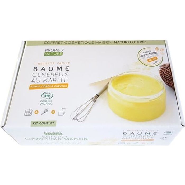 Coffret Cosmetique Maison Baume Au Karite Bio Kit Complet Pour 100 Ml Propos Nature Achat Vente Baume Soin Des Levres Coffret Cosmetique Maison Baum Cdiscount