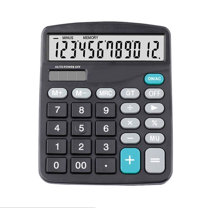 Calculatrice DELI 12 Chiffres - Double Alimentation Solaire Et Pile - Grand écran LCD - Dimensions 165,3 X 103,2 X 14,7 Mm