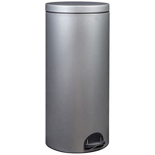 Poubelle Sania 30l gris métal