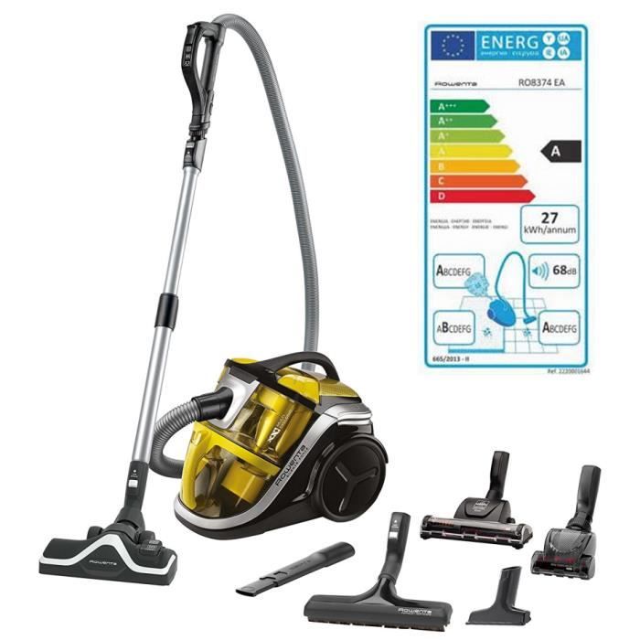aspirateur sans sac abaa 68db jaune noir ro8374ea rowenta cdiscount electromenager