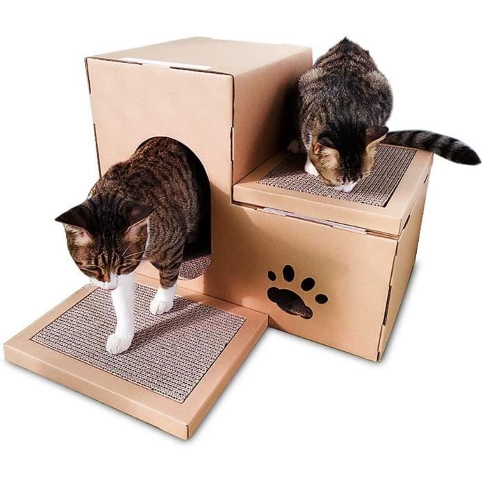 KittySpin Jouet Interactif Pour Chats, Royaume Félin Griffoir Pour Chat