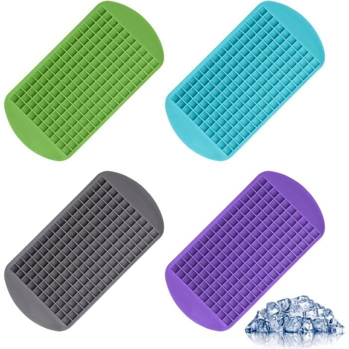 Moule à glaçons Relaxdays avec couvercle, lot de 4, forme