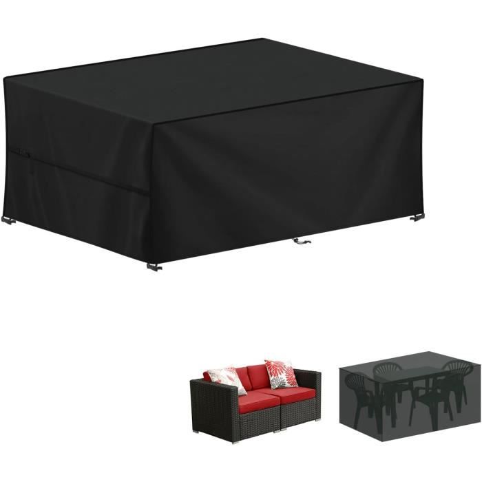 Housse De Protection Pour Salon De Jardin 160x90x90 Cm - Tissu Oxford 420D Imperméable, Coupe-vent, Résistant Aux UV | Protection Durable Meubles Extérieurs
