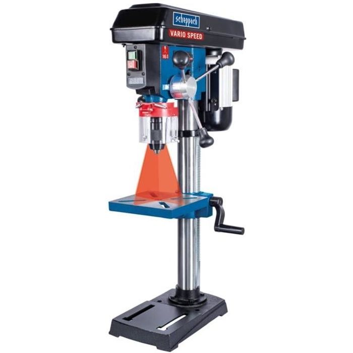 SCHEPPACH Perceuse détabli DP19VARIO 550 W VarioSpeed – perceuse à colonne filaire