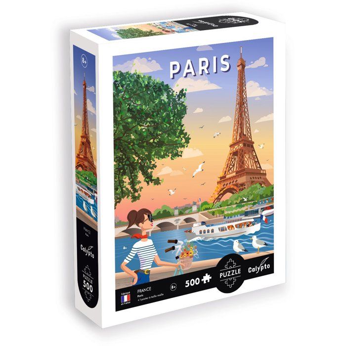 Puzzle 500 pièces Paris Évasion Vintage au Bord de la Seine Neuf - vue 3