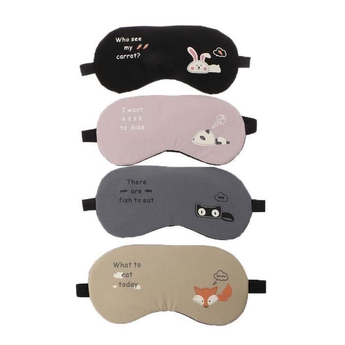 Dessin Anime Dormir Masque Pour Les Yeux Lunettes Masque Housse Ombre Sommeil Relax Protection Couleur Au Hasard