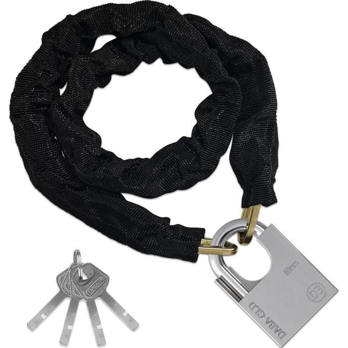 Chaîne Antivol Yale Haute Sécurité 1100 Mm - Avec Serrure à Clé, Idéale Pour Vélo, Moto, équipement