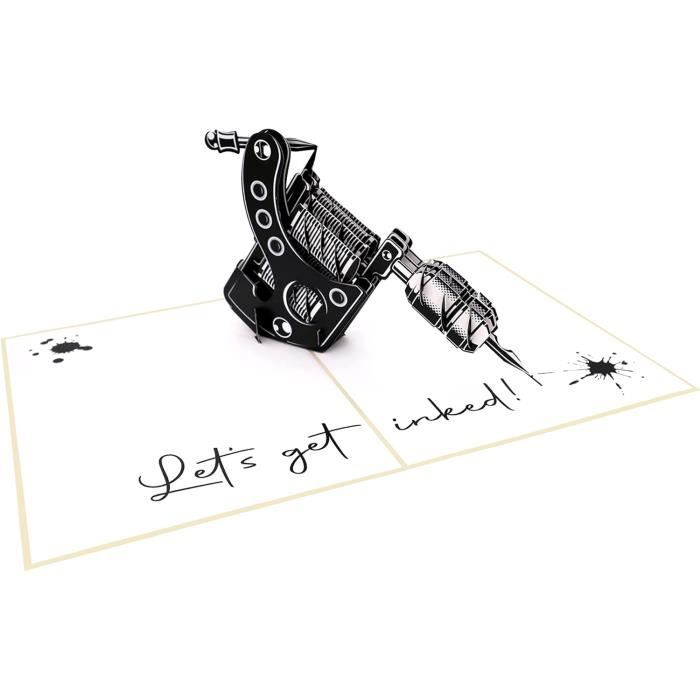  carte pop up bon pour un tatouage ch que cadeau en 3d pour un