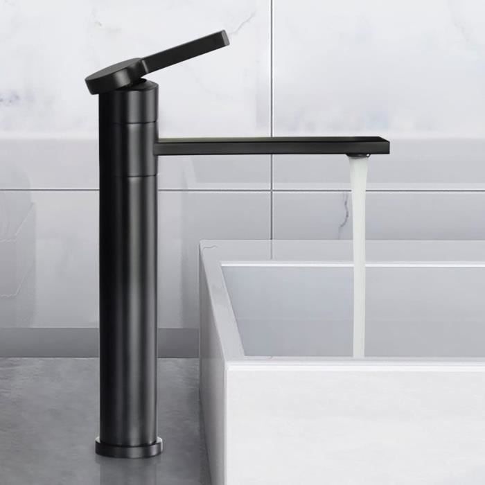 Mitigeur De Lavabo Design Cascade 360° - Chrome, 1 Trou, Hauteur 21 Cm - Rozin (Garantie 5 Ans)