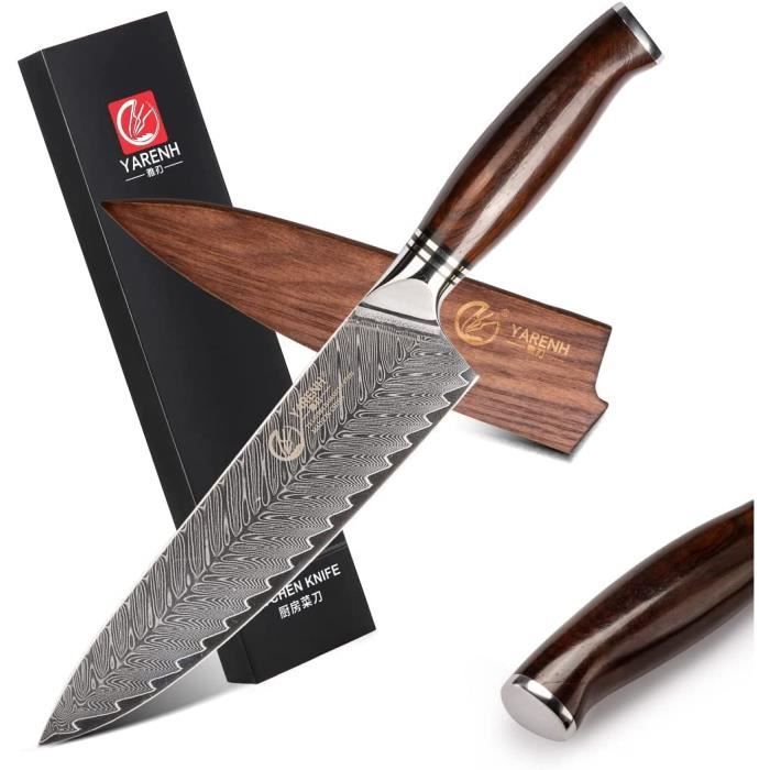 ZENG Couteau de chef de 17,8 cm, couteau à désosser avec fourreau ZENG Couteau de chef de 17,8 cm, couteau à désosser avec fourreau