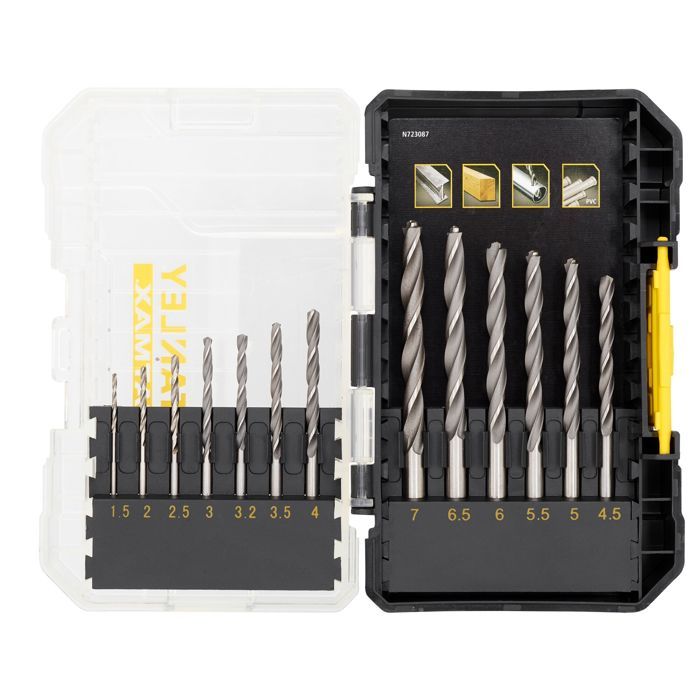 Stanley Coffret 13 pièces forets métal de 1 5 à 7mm STA88553 XJ