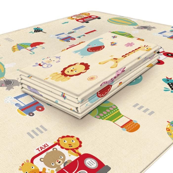 SURENHAP tapis de jeu pliable Tapis de jeu pour bébé doux confortable léger pliable Compact pour ramper puericulture aire