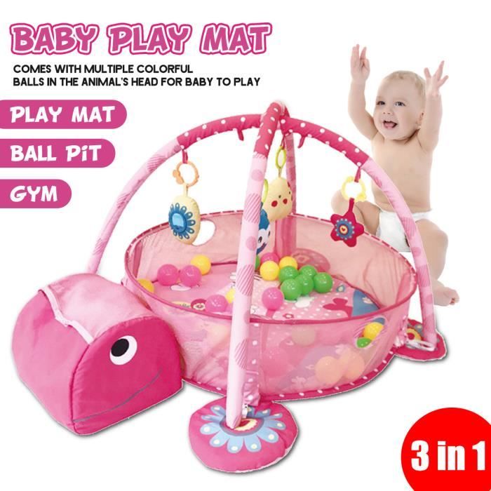3 En 1 Tapis D Eveil Piscine A Balles Ball Play Jouet Cadre De Fitness Cdiscount Puericulture Eveil Bebe