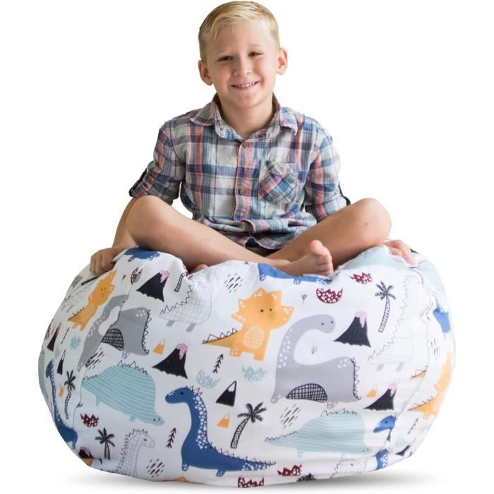 Housse Rangement Jouets En Forme De Ballon De Football - Pochette Géante 53 Cm, Transformable En Pouf - Pour Enfants