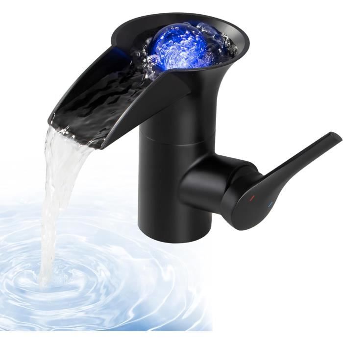 Mitigeur Lavabo Cascade Simple Poignée - Robinetterie Chromée Laiton