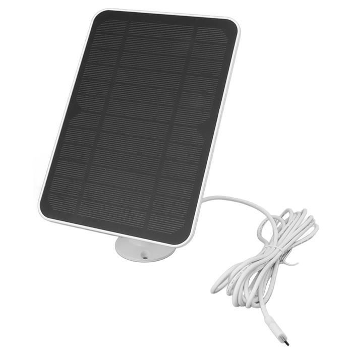 Panneau Solaire 4W Pour Caméra De Sécurité – 5V USB-C & Micro USB, IP65 Étanche, Compatible Eufy, Arlo Essential & XL Spotlight