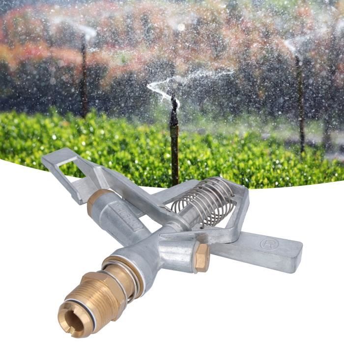Arroseur Rotatif 360° Pour Jardin - Double Entrée Eau, Réglable - 26 à 41 Pieds De Portée