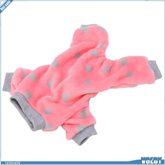 Meilleurs prix pour VGEBY Pyjama Chien Chat Rose, Doux Elastique Respirant 4 Pattes Confortable Small Medium