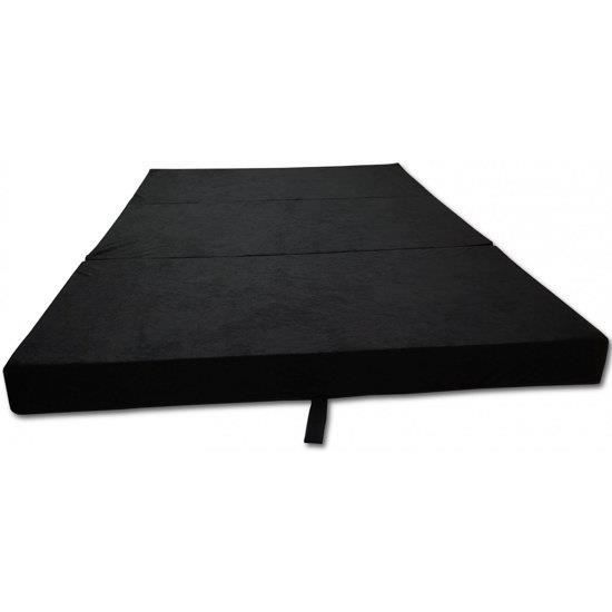 matelas invité - matelas de camping - matelas de voyage - matelas pliable - 80 x 200 x 10 - noir