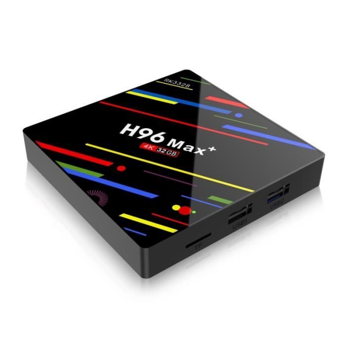 Lecteur multimédia Full HD H96 Max + 4K Ultra HD Smart TV BOX avec Android 8.1