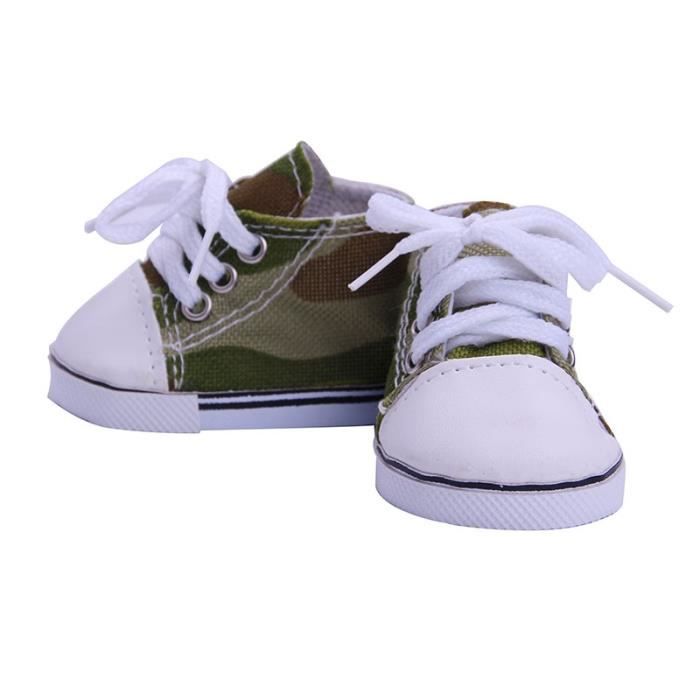 Aeromdale – 1 Paire De Chaussures De Poupée En Coton – Marron – Pour Poupées 43 à 46 Cm – Accessoire Mode Enfant
