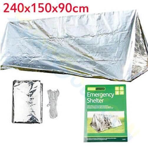 Kit De Survie Complet Sac De Couchage De Survie DONGKER | Urgence Portable | Étanche Léger | Paracorde Et Sifflet Inclus Bivouac Urgence