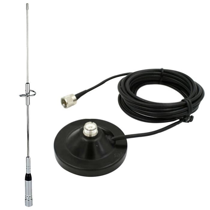 Lot De 2 Antennes Voiture Universelles - 27.9cm - FM/AM/DAB - Caoutchouc/aluminium - Adaptateurs M5/M6 Inclus