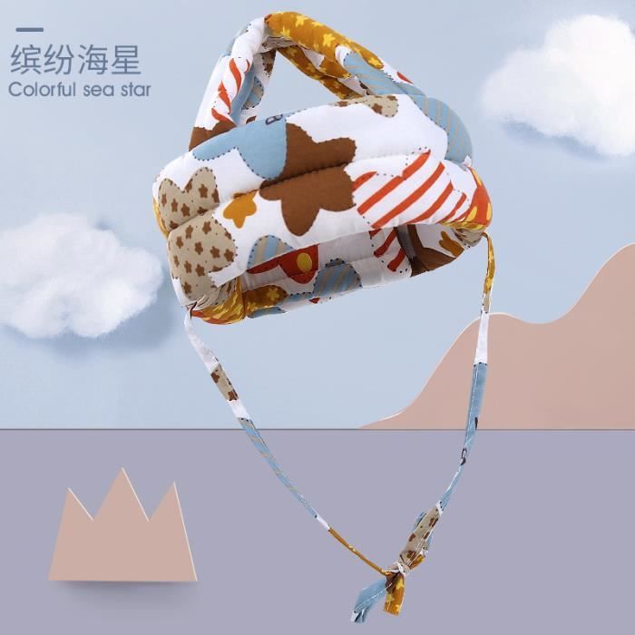 Vicloon Protecteur de tête pour bébé, coussin protecteur de sécurité pour bébé avec genouillères, anti-chute oreiller protection bébé, coussin de protection de tête pour ramper et marcher - abeille