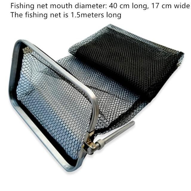 FILET A POISSON,1.5MFilet de pêche carré portable, protection à séchage rapide, sac de poisson