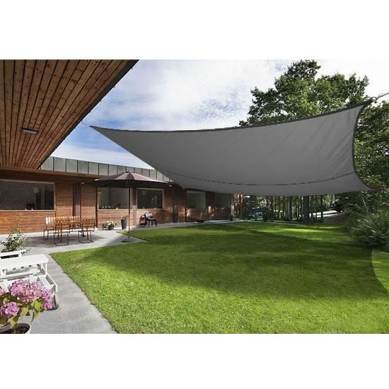 Toile D Ombrage Anti Chaleur Voile D Ombrage Toile Solaire Rectangulaire 3 X 4 M Gris Achat