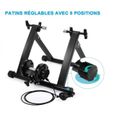 GYMAX Home Trainer Vélo avec 5 Niveaux de Résistance, Support Entraînement pour Vélo Magnétique en Acier avec Pieds Réglables-1