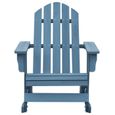 STAR® FAUTEUIL DE JARDIN - Chaise à bascule de jardin Adirondack Bois de sapin massif Bleu 70 x 91,5 x 92 cm|9154-1