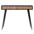 Table console - Console extensible - Coiffeuse - Selsey BELLO - 104 cm - noir-chêne wotan-1
