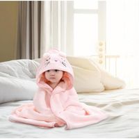 Serviette De Bain à Capuche Miracle Baby - 90x90 Cm, 100% Coton, Ultra-absorbante, Avec Gant De Toilette Inclus