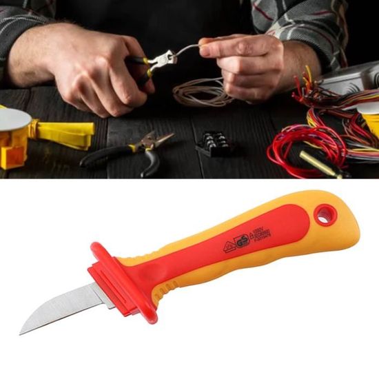 CEN couteau droit d'électricien Dismantling Knife Couteau D'électricien  D'isolation 1000V, Outil de outillage couteaux - Cdiscount Bricolage