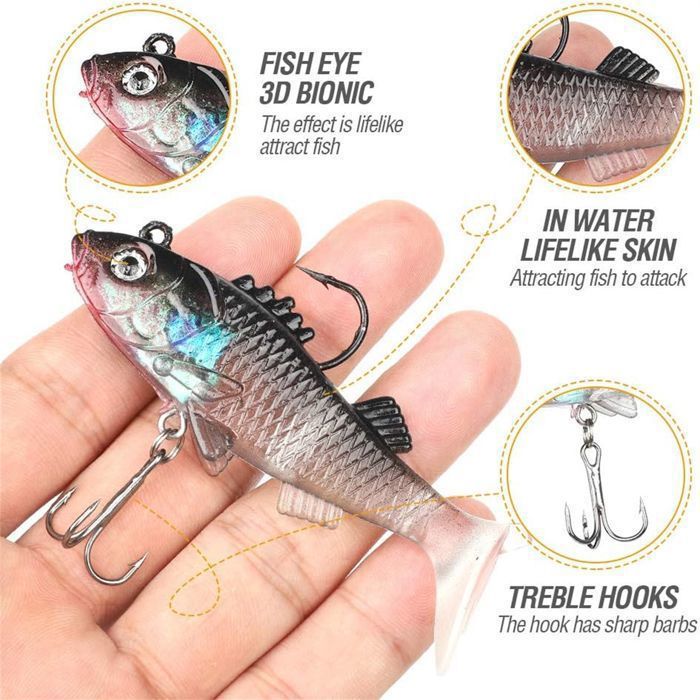 TRUSCEND LEURRES SOUPLES Pour Carpe Brochet Truite Bar, Pêche Poisson