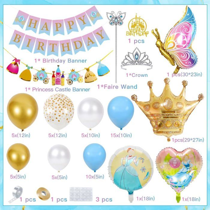 Decoration Anniversaire Princesse, Princesse Cendrillon Ballon, Deco Anniversaire Fille Avec Decoration Anniversaire Princesse, Princesse Cendrillon Ballon, Deco Anniversaire Fille Avec