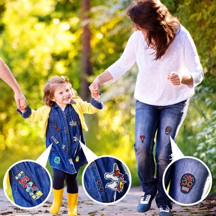 10 Patchs Thermocollants Mickey - Broderie Appliqué Pour T-Shirt, Jeans, Sac - DIY Déco Vêtements