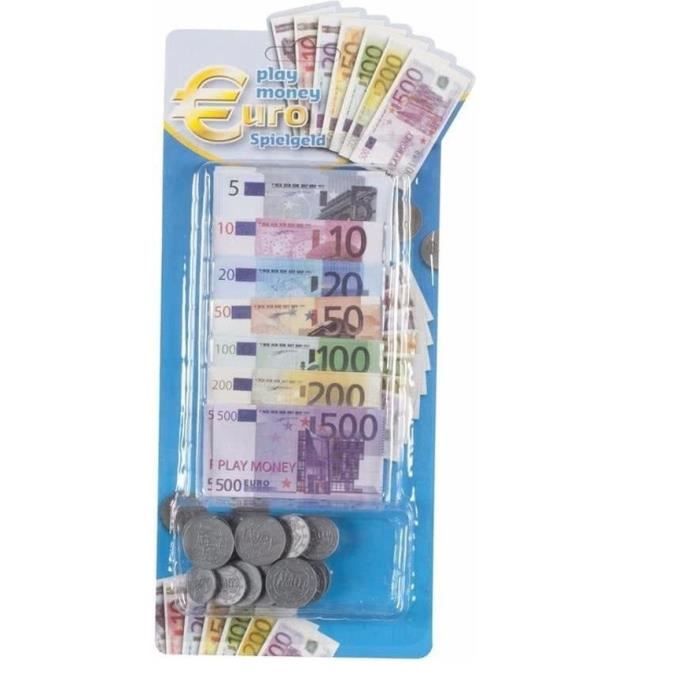 Jeu de monnaie jouet Euro argent fictif 90 pièces +- Pièces et billets  jouets - Play shop - Faux argent Caisse enregistreuse - Cdiscount Jeux -  Jouets
