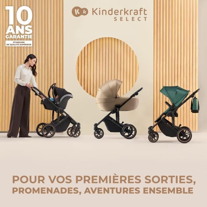 KINDERKRAFT - Poussette 3 en 1 Prime 2 Grey - Cdiscount Puériculture &  Eveil bébé