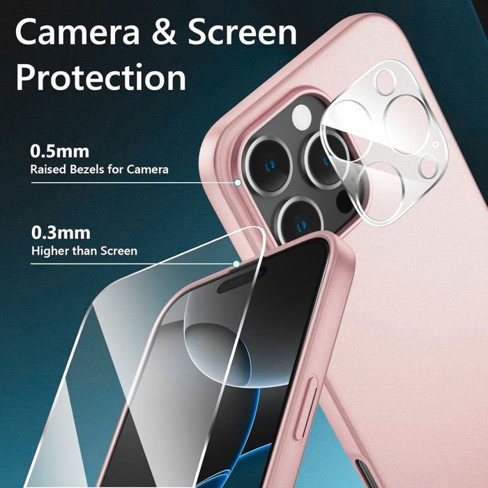 Pack Coque Silicone Rose + 2 Verres Trempés Pour IPhone 16 - Little Boutik
